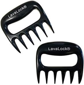 LavaLock Barbecue Meat Claws Pork Shredders Compatible with Oklahoma Joes, Kamado, BGE & Weber Smokey Mountain Grilling, BBQ, Charcoal Smoker, Poultry & Beef Handling - Dishwasher Safe
