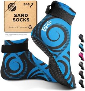 BPS 'Smart Sock' 3mm Neoprene Volleyball Socks Low Cut - for Beach Soccer, Volley Ball, Water Activities Flexible Dive Socks Glued & Stitched Anti-Slip Wetsuit Sock for Unisex (Blue, X-Small)