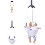 BF780 Baby Doorway Jumper, Durable Door Bouncer & Swing, Baby Jumper with Door Clamp Adjustable Strap, Easy to Use Exerciser for Infants Toddlers for 6-24 Months(Dark Grey)