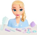 Disney 2 Elsa Styling Head, 18-Pieces Include Wear and Share Accessories, Blonde, Hair Styling for Kids, Officially Licensed Kids Toys for Ages 3 Up by Just Play