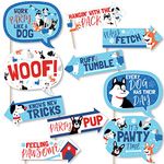 Funny Pawty Like a Puppy - Dog Baby Shower or Birthday Party Photo Booth Props Kit - 10 Piece