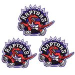 3 Pieces Nba Team Logo Patches Raptors Sew on/Iron on Basketball Logo Emblem Sports Applique Accessories Decoration Patches