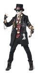 California Costumes CCC-8120-129 Plus Voodoo Dude Costume for Men Standard Black Character, One Size