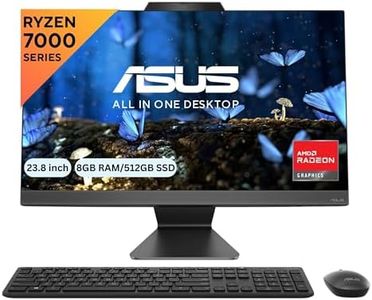 ASUS AiO M3402WFA Series, 23.8" (60.45 cm) FHD, AMD Ryzen 3 7320U, All-in-One Desktop (8GB/512GB SSD/Windows 11/Office 2021/with Wireless Keyboard & Mouse/Black/5.4 kg), M3402WFA-KBA016WS
