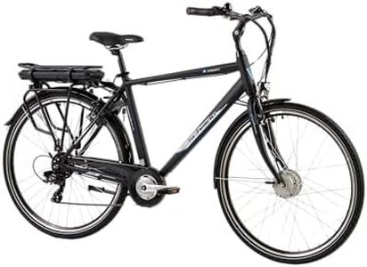 F.lli Schiano E-Moon, E Bike für die Stadt 28 Zoll, 36V 13Ah Abnehmbarer Akku, Motor 250W 40Nm, City Ebike für Herren, Schwarz