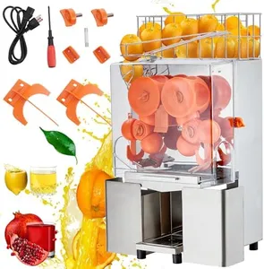 GarveeHome Commercial Juicer Machine, 110V 120W Orange Squeezer for 22-30 per Minute, Electric Orange Juice Machine with Pull-Out Filter Box SUS 304 Tank PP Cover and 2 Collecting Buckets