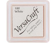 Tsukineko VersaCraft Ink Pad for Stamping - White, White - Small - Water-based, Opaque, Archival - Embossing