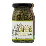 Ishka Farms Organic Capers Non-Pareil in Brine - 210g, [5-7mm] Perfect for Garnishing on Pizza, Pasta & Sandwiches, Kair, Ker, Keir