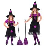 Widmann 10130274 Hexe Children's Witch Costume, 158 cm, 158