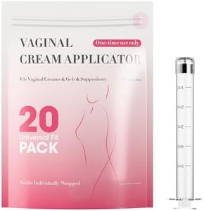Disposable Vaginal Applicator 5ml Injector Vaginal Cream Applicators with Dosage Measurements, Fit Most Lubricants Creams & Gels 60 Pack Individually Wrapped