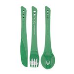 Lifeventure Ellipse Knife, Fork And Spoon - Green