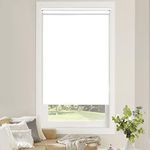 GRLIVA 100% Blackout Roller Blinds Cordless Custom Window Blinds Black Out,Thermal Insulated Window Roller Shades,Room Darkening Shades Blinds for Bedrooms,Easy to Install,White 56" W × 72" H