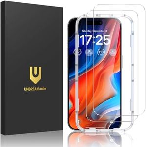 UNBREAKcable 2-Pack Screen Protector for iPhone 16 Pro Max, Military-Grade Shatterproof Tempered Glass [9H+ Hardness] [Easy Installation Frame] [99.99% HD Clear] for Apple iPhone 16 Pro Max