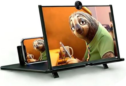 KUVPIUS 18Inch Phone Screen Magnifier, Pull-Out Type Big Screen Magnifier for Cell Phone, Portable Mobile Phone Amplifier for Watching Video and Shows
