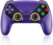 LENISUOLE Wireless Controller for PS5/PlayStation 5 & PC - Purple, Bluetooth Gamepad with Turbo, 6-Axis Motion Sensor, Programmable Buttons, RGB Lighting, 3.5mm Audio Jack, 1000mAh Battery