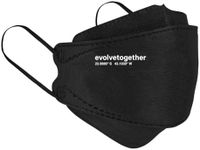 evolvetogether Rio de Janeiro Everyday Adjustable Face Masks For Adult Women & Men | Comfortable, Disposable, Lightweight & Breathable | 6-Ply Design for a Secure Fit | SGS tested (Black, 5 Count)