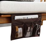 Homewares Coffee Washable Oxford 4 Pockets Bedside Arm Chair Desk Sofa Slipcovers Storage Bag TV Remote Controller Holder Table Side Organizer Mattress Magzine Book Remote Caddy Pouch