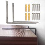 Cabinet Anti Tip Kit, TUPSKY Furniture Anchors Wall Stainless Steel Baby Proofing Bookshelf Falling Prevention Device for Children (1 Pair)