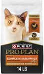 Purina Pro Plan Dry Cat Food, Complete Essentials Shredded Blend Chicken & Rice - 6.35 kg Bag (1 Pack)