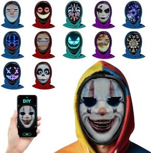 Zonasyrn DIY LED Mask with Gesture Sensing - App-Programmable - Perfect for Kids and Teenager for Halloween and Christmas Costume Play Parties