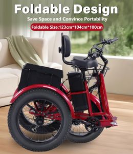 NOMIGO Electric Tricycle 48V – 20x4.0 Fat Tire Adult E-Trike