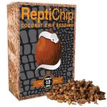 ReptiChip Loose Coconut Chip Bedding for Reptiles 12 Quart Coco Husk Substrate for Ball Pythons, Boas, Snakes, Tortoises, Geckos, Frogs, or Lizard Terrarium, Tanks