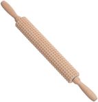 YORSEEK Deep Notched Rolling Pin Wooden Crispbread knobbly Fluted Rolling pin for Home Professional Use Wood Swedish Thin Bread Grooved Rolling Pin Prepare Delicious Soft Flatbreads and Crackers