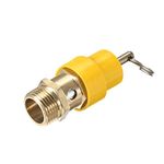 uxcell Safety Valve Air Compressor Pressure Relief Valve, G3/8 Male, 115PSI Set Pressure, Yellow Hat, 1Pack