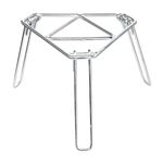 NUZAMAS Foldable Triangle Kettle Stand Furnace Bracket Gas Stove Heat Resistance Collapsible Burner Stove Stand Grill Cooking Pot Campfire Stand for Camping Cooking