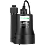 VIVOSUN Submersible Water Pump, 1/3HP 1980GPH Utility Pump, Thermoplastic Sump Pump with 10ft Cable, Compact and Portable, Ideal for Ponds, Basements, Swimming Pools, Hot Tubs Draining\