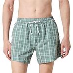 BOSS Men's Match Swim Shorts, Open Green343, L