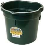 Miller Manufacturing P20FBGREEN Flat Back Bucket for Dogs and Horses, 20-Quart, Green