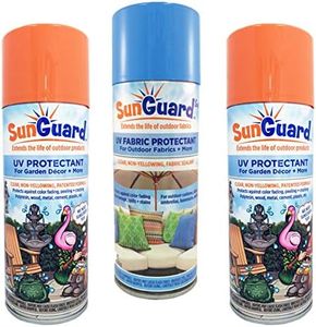 SUNGUARD UV Protectant Spray for Outdoor Decor & Fabric Prevents Fading and More 3-Pack