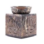 Mystic Moments | Rising Sun Soapstone Oil Burner with Sliding Door