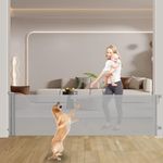 TSAYAWA Retractable Baby Gate Dog Gate 34" Tall, Extends up to 78" Wide, Child Safety Mesh Baby Gates Indoor, Pet Retractable Gates for Stairs, Doorways, Hallways, Gray