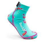 ShocSox Beach Volleyball Socks and Sand Soccer Socks with Kevlar Soles Longest Lasting Beach Socks, Flamingo, Large