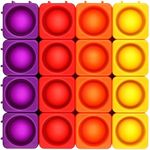 Giant Pop Blocks Bubble Premium Silicone Pop Fidget Blocks for Endless Joy and Education - Vibrant Pop Blocks for Imaginative Play and Puzzle Games-Toy Gift for Kids(16PCS-2)