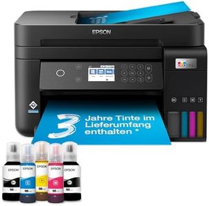Epson EcoTank ET-3850 A4-Multifunktions-Wi-Fi-Tintentankdrucker, mit einem im Lieferumfang enthaltenen Vorrat an Tinten bis zu 3 Jahren