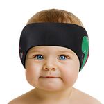 HeySplash Swimming Headband, Ear Band Swimmer Ear Protection, Elastic Neoprene Ear Guard and Hair Guard for Kids and Toddlers Designed to Keep Water Out and Hold Earplugs in - Black