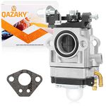 QAZAKY Carburetor for 33cc 40cc 43cc 47cc 49cc 50cc 2-Stroke Engine 15mm Intake Hole Dirt Pocket Rocket Bike ATV Scooter Mini Chopper Quad Go Kart Hedge Trimmer Brush Cutter Blower Edger Cultivator