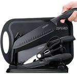 ESPERO Knife Set, Kitchen Knife Pack of 3 with Cover, Stainless Steel Knives for Kitchen| Sharp Edge Cutting Chef Knifes for Chopping Vegetables, Multipurpose Knife, Knife for Kitchen Use (7 Pcs Set)