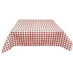 JEMIDI Fabric Tablecloth for Bistro Tables Tablecloth Checkered Tablecloths Tablecloths 90cm x 90cm Red Checkered