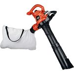 BLACK+DECKER 3-in-1 Electric Leaf Blower, Leaf Vacuum, Mulcher, 12-Amp (BV3600)