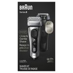 Braun Series 8 Electric Shaver for Men with Precision Long Hair Trimmer, Wet and Dry Electric Razor with Charging Stand and Travel Case, 8517s Galvano Silver