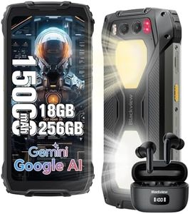 Blackview BV7300 Rugged Phone Unlocked, 15000mAh, Camping Light, 45W Rugged Smartphone, 18GB+256GB/SD 2TB Android 14, 50MP+32MP+20MP Night Vision Camera, 6.67 HD+90Hz, Smart AI/Glove Mode/NFC