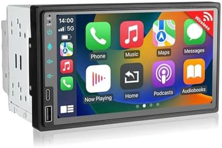 Doppel Din Radio Apple Carplay 7 Zoll 2Din Android Auto Autoradio mit HD IPS Bildschirm, Doppeldin Car Play Auto Radio Touch Display mit Navi, Bluetooth, AM/FM SWC