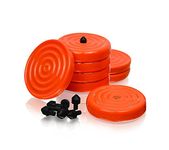 Slipstick CB700 Universal Bench Grippers with Non Slip Grip Surface for Woodworking, Painting, Leveling, Raising, Supporting (Set of 8 Stackable Grippers) 2-3/4" Round x ½" Tall - Orange