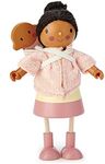 Tender Leaf Toys Mrs Forrester - Wood Toy Dolls House Doll with Bendy Arms and Legs - Perfect for Imaginative Play for Children - Encourage Story Telling Activities