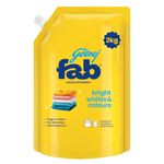 Godrej Fab Liquid Detergent Refill Pouch for Machine Wash - 2L