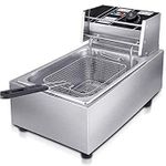 SMARTFLAME Kitchen Stainless Steel Commercial DEEP Fat Fryer 6 L Steel Body